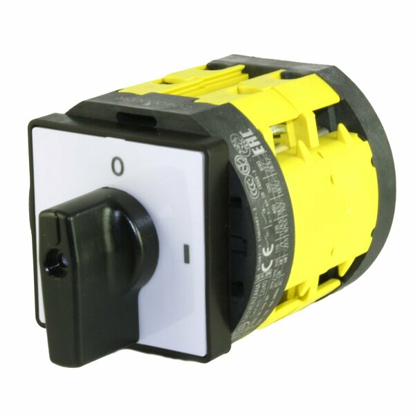 Asi Rotary ON-OFF Cam Switch, 2 Pole, 40A, 600Vac, Rear Panel Mount A-101832G